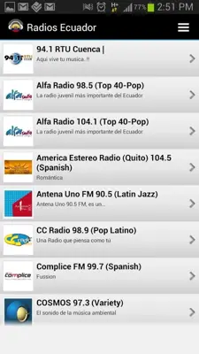 Radios Ecuador android App screenshot 1